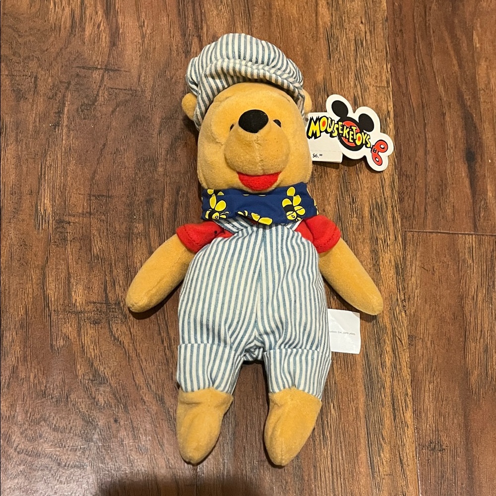 Disney Winnie the Pooh in Blue Striped Outfit